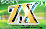 Compact Cassette Sony ZX 90 "C-90ZXA" Type I Normal 1999 Europe
