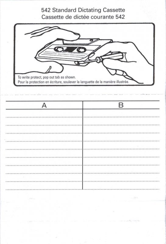 Compact Cassette Imation 542 90 Dictating Cassette 1999 USA