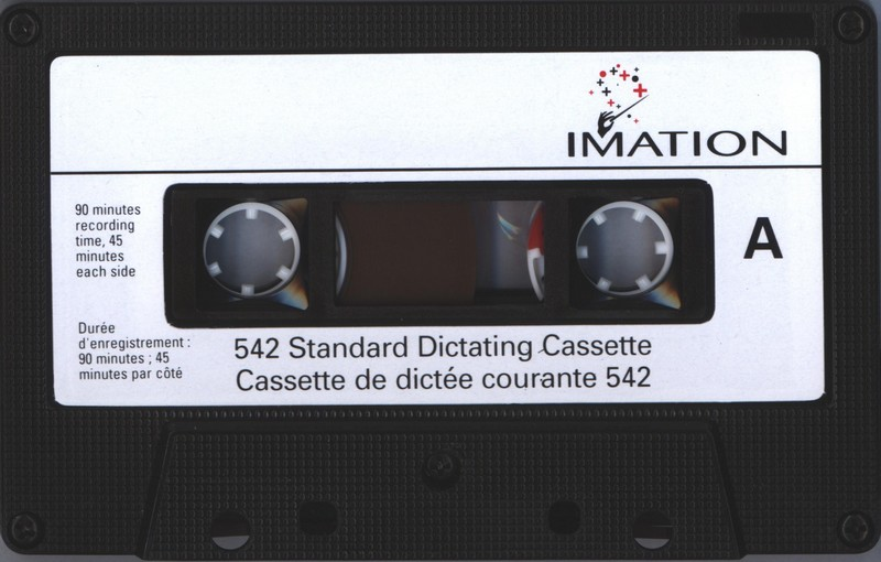 Compact Cassette Imation 542 90 Dictating Cassette 1999 USA
