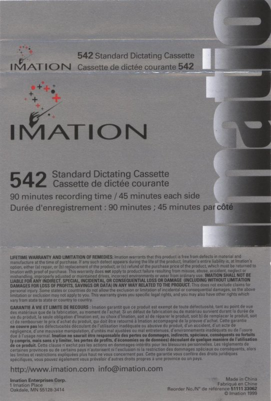 Compact Cassette:  Imation - 542 90