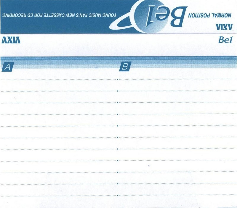 Compact Cassette AXIA Be 1 46 "BE1A 46" Type I Normal 1996 Japan