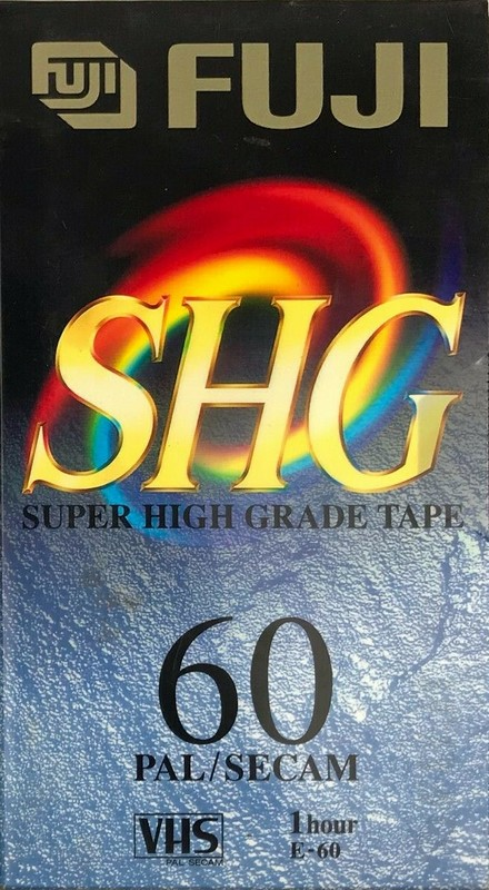 VHS, Video Home System Fuji SHG 60 "SHG E-60 AA K" Type I Normal Europe