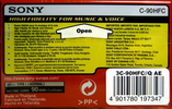 3 pack Sony HF 90 "3C-90HFC" Type I Normal 2002 Europe