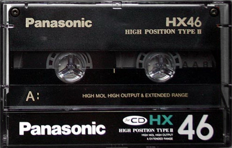Compact Cassette Panasonic HX 46 "RT-HX46" Type II Chrome 1989 Japan