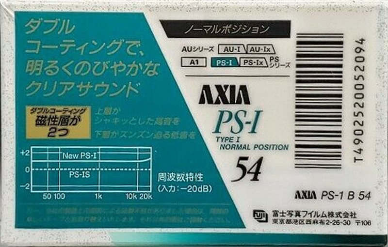 Compact Cassette: FUJI AXIA - PS-I 54