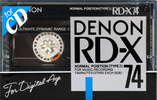 Compact Cassette Denon RD-X 74 "RD-X74N" Type I Normal 1988 Japan