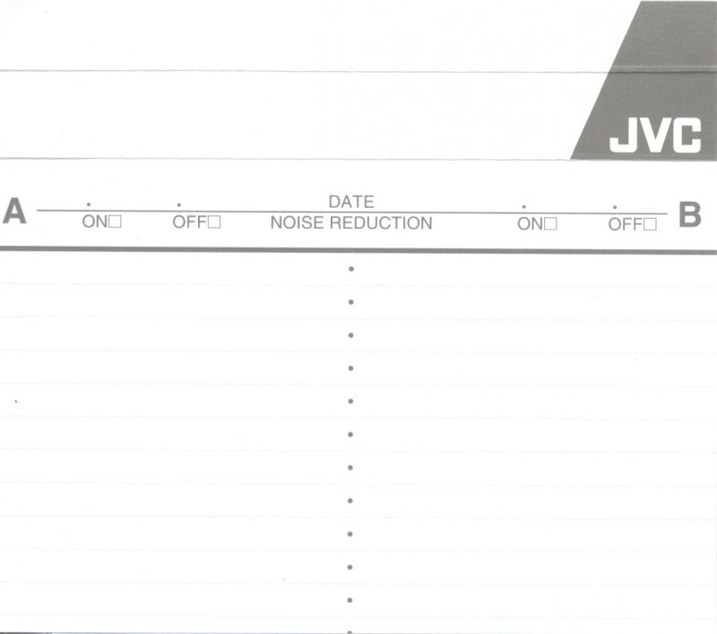 Compact Cassette JVC GI 60 "G1-60B" Type I Normal 1992 North America