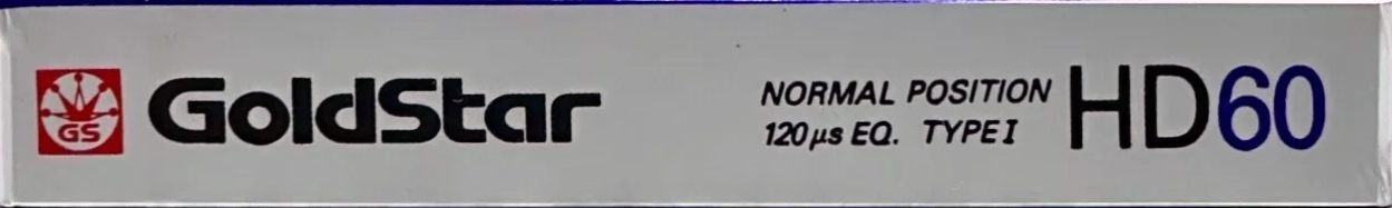 Compact Cassette Goldstar HD 60 Type I Normal 1986 USA