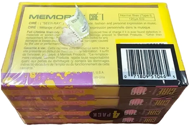 4 pack Memorex Cire 100 Type I Normal 1991 USA