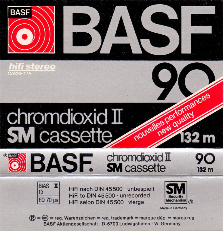 Compact Cassette: BASF  - Chromdioxid II 90