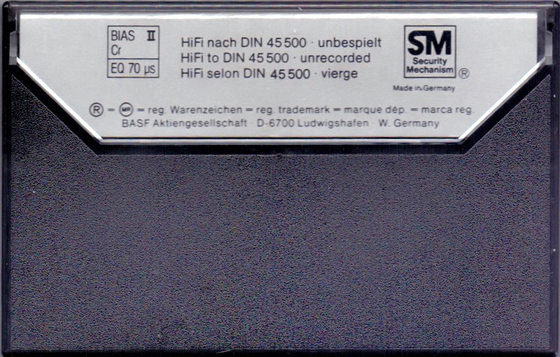 Compact Cassette BASF Chromdioxid II 90 Type II Chrome 1979 Europe