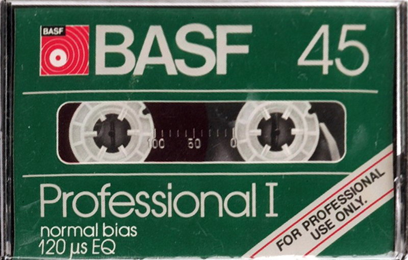 Compact Cassette BASF Professional I 45 Type I Normal 1980 USA