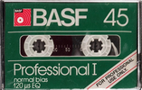 Compact Cassette BASF Professional I 45 Type I Normal 1980 USA