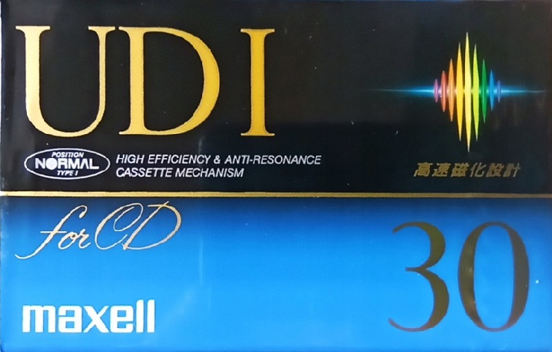Compact Cassette Maxell UDI / UD1 30 "UD1-30(F)" Type I Normal 1992 Japan
