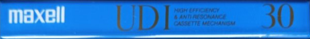 Compact Cassette Maxell UDI / UD1 30 "UD1-30(F)" Type I Normal 1992 Japan