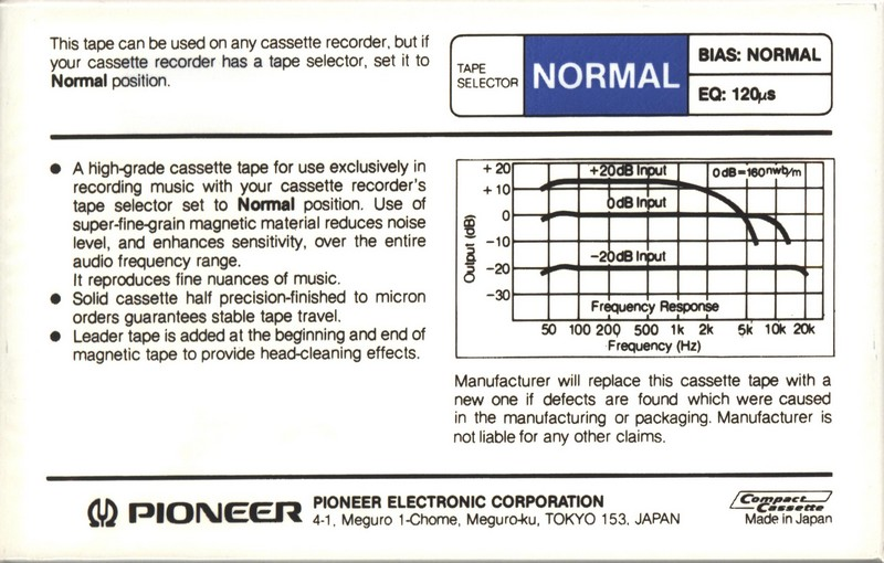 Compact Cassette:  Pioneer - N2 46