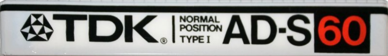 Compact Cassette TDK AD-S 60 Type I Normal 1982 Japan