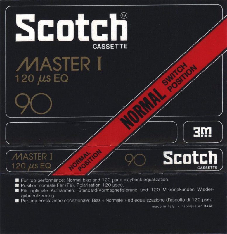 Compact Cassette: 3M Scotch - Master I 90