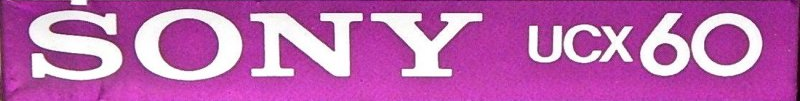 Compact Cassette Sony UCX 60 Type II Chrome 1983 USA