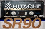 Compact Cassette Hitachi SR 90 Type I Normal 1985 North America