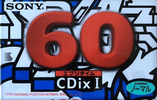 Compact Cassette Sony CDix I 60 "C-60CDX1C" Type I Normal 1995 Japan