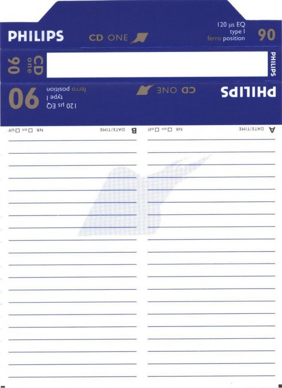 Compact Cassette Philips CD One 90 Type I Normal 1997 Europe