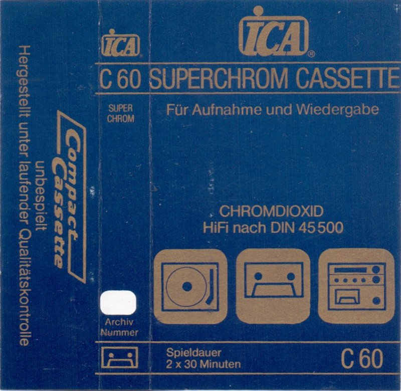 Compact Cassette ICA 60 Type II Chrome Germany