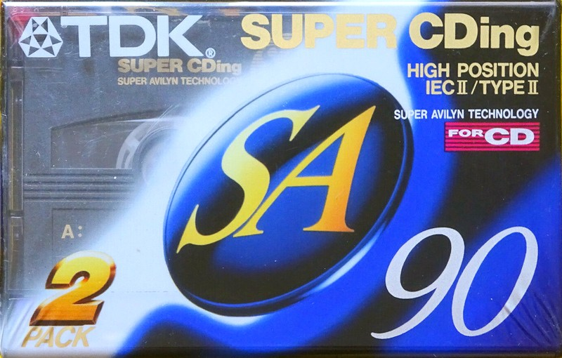 2 pack TDK Super CDing 90 Type II Chrome 1994 Japan