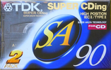 2 pack TDK Super CDing 90 Type II Chrome 1994 Japan