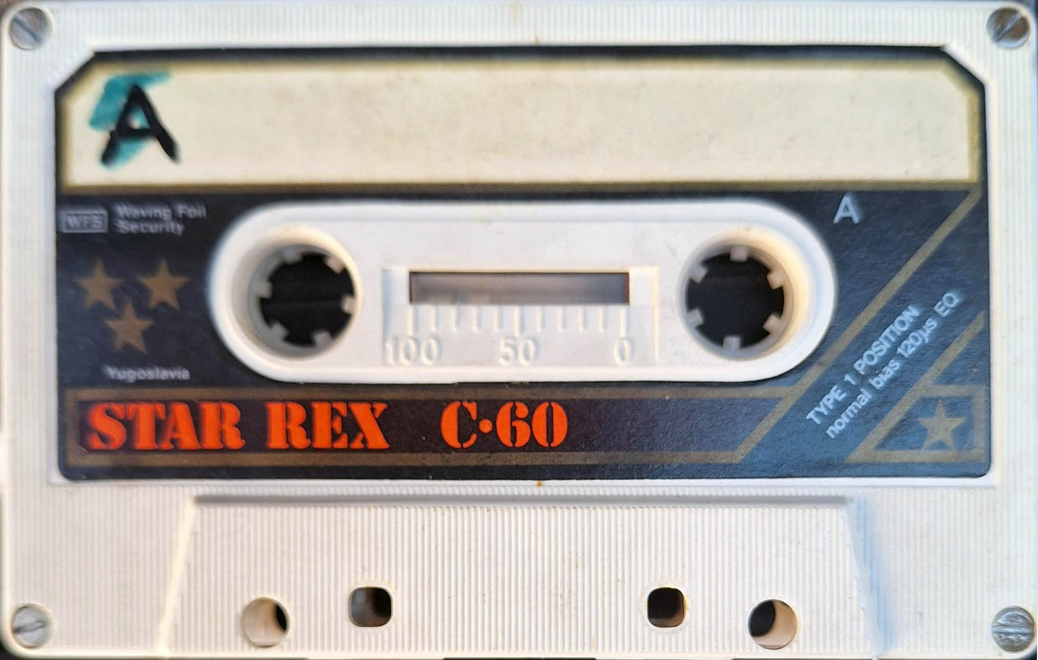 Compact Cassette Star Rex 60 "white" Type I Normal Yugoslavia