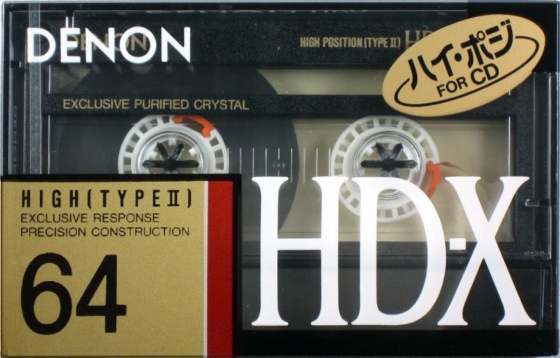 Compact Cassette Denon HD-X 64 "HD-X64P" Type II Chrome 1989 Japan