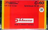 Compact Cassette Klasse 60 Type I Normal 1980 Germany