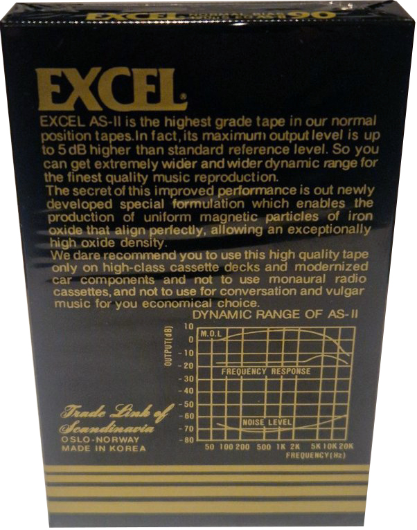 Compact Cassette Excel 90 "AS-II" Type II Chrome Netherlands