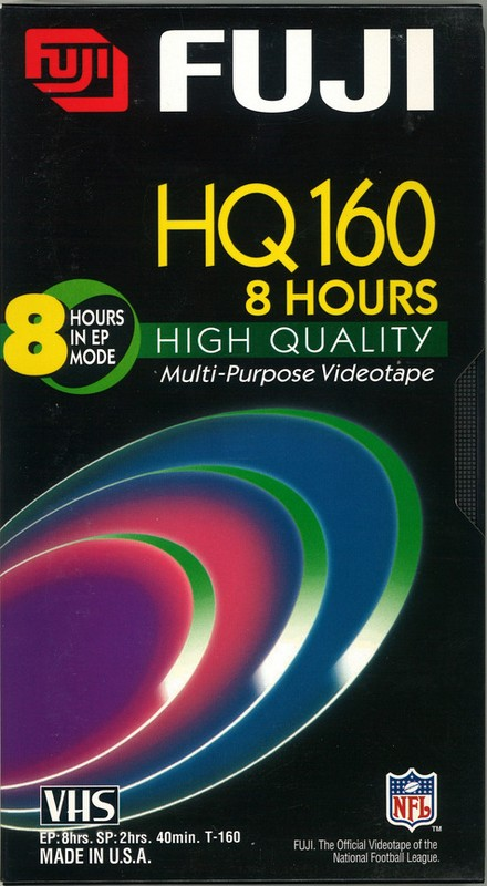 VHS, Video Home System Fuji HQ 160 "HQ T-160" Type I Normal Canada, USA