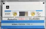 Compact Cassette Classic Acoustic 60 Type I Normal 2019 Worldwide