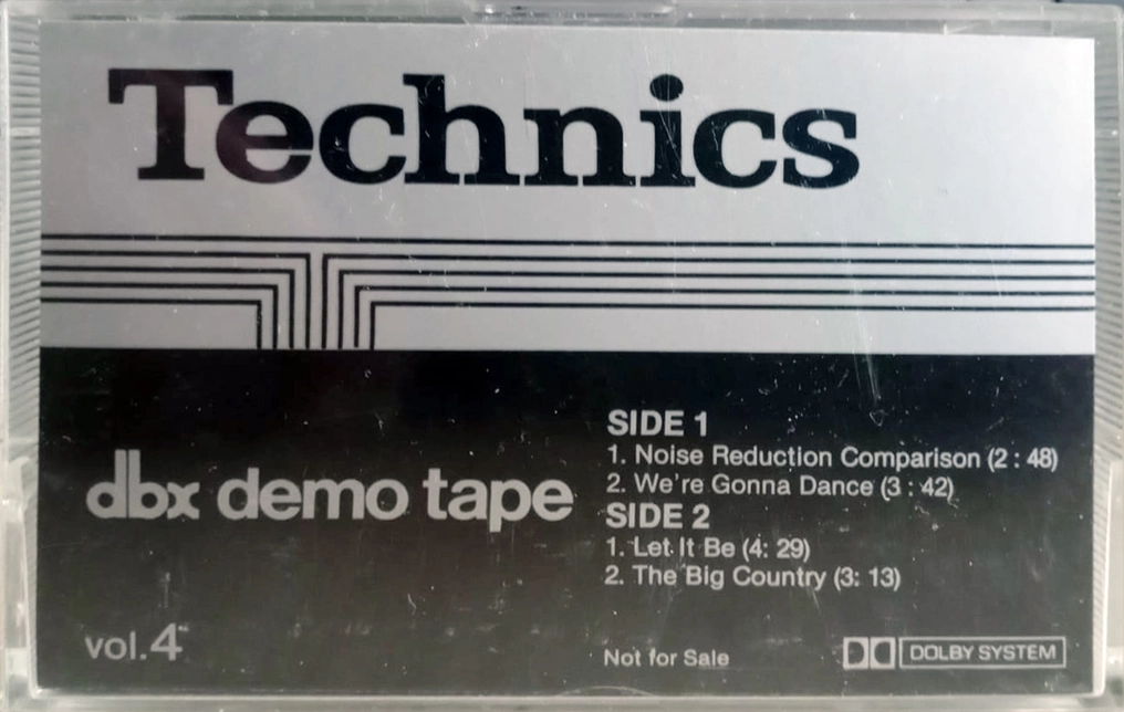 Compact Cassette Technics "dbx Vol. 4 QFTC20S023TY" Demonstration Tape Japan