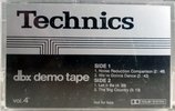 Compact Cassette Technics "dbx Vol. 4 QFTC20S023TY" Demonstration Tape Japan