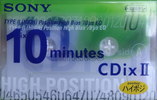 Compact Cassette Sony CDix II 10 "C-10CDX2F" Type II Chrome 1998 Japan