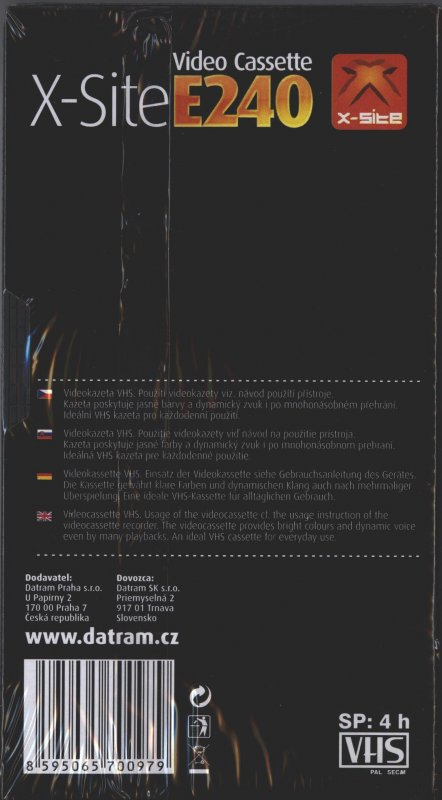 VHS, Video Home System X-Site 240 Type I Normal 2005 Europe
