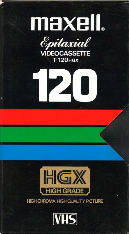 VHS, Video Home System Maxell HGX 120 Type II Chrome 1983 USA