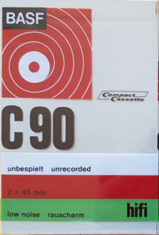 Compact Cassette BASF 90 "Plastic case" Type I Normal 1969 Europe