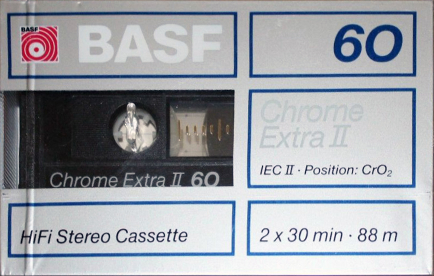 Compact Cassette BASF Chrome Extra II 60 Type II Chrome 1987 Germany