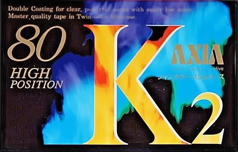 Compact Cassette AXIA K2 80 "K2A 80" Type II Chrome 1993 Japan