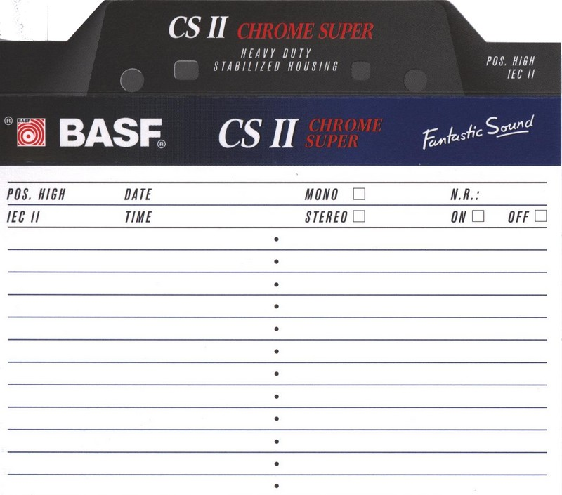 Compact Cassette: BASF  - CS II 60