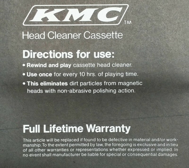 Blister KMC Cleaning Cassette USA