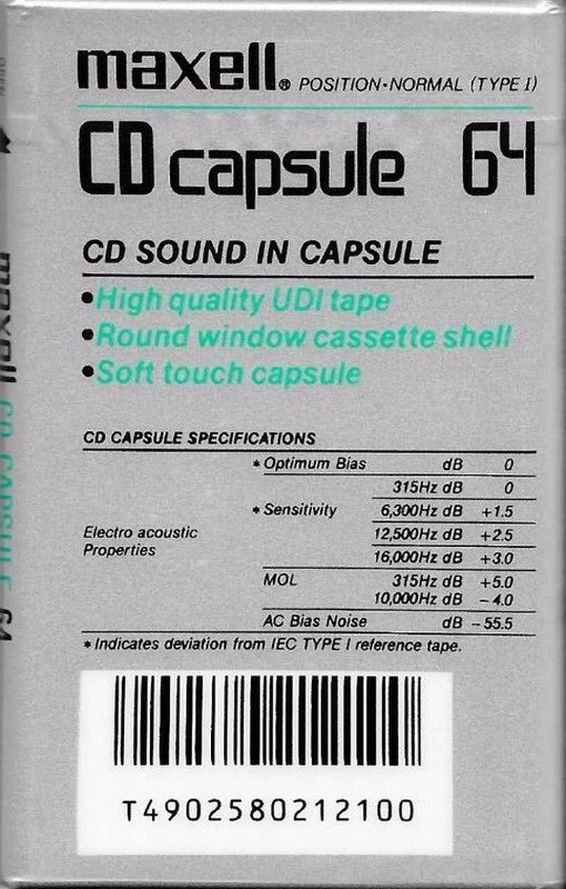 Compact Cassette: Maxell / Hitachi Maxell - CD Capsule 64