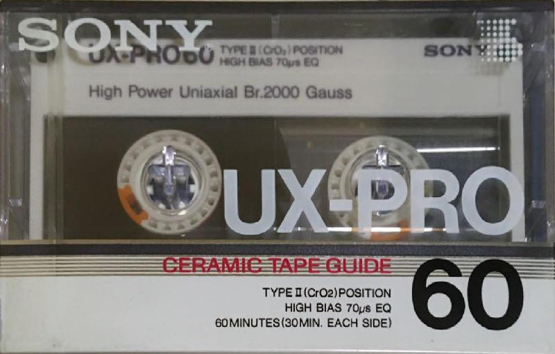 Compact Cassette Sony UX-Pro 60 Type II Chrome 1986 Japan