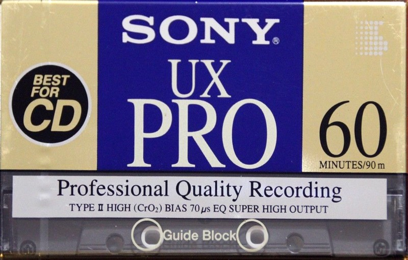 Compact Cassette Sony UX-Pro 60 Type II Chrome 1992 North America
