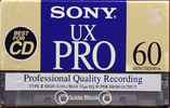 Compact Cassette Sony UX-Pro 60 Type II Chrome 1992 North America