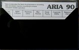 Compact Cassette Aria 90 "UDXR 1" Type I Normal 1979 Unknown Country